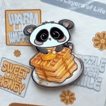 Lifetime Member of the Book Lover Society Keychain – Enamel Reading Charm for Bookworms & Literary Fans Panda Waffle Honey